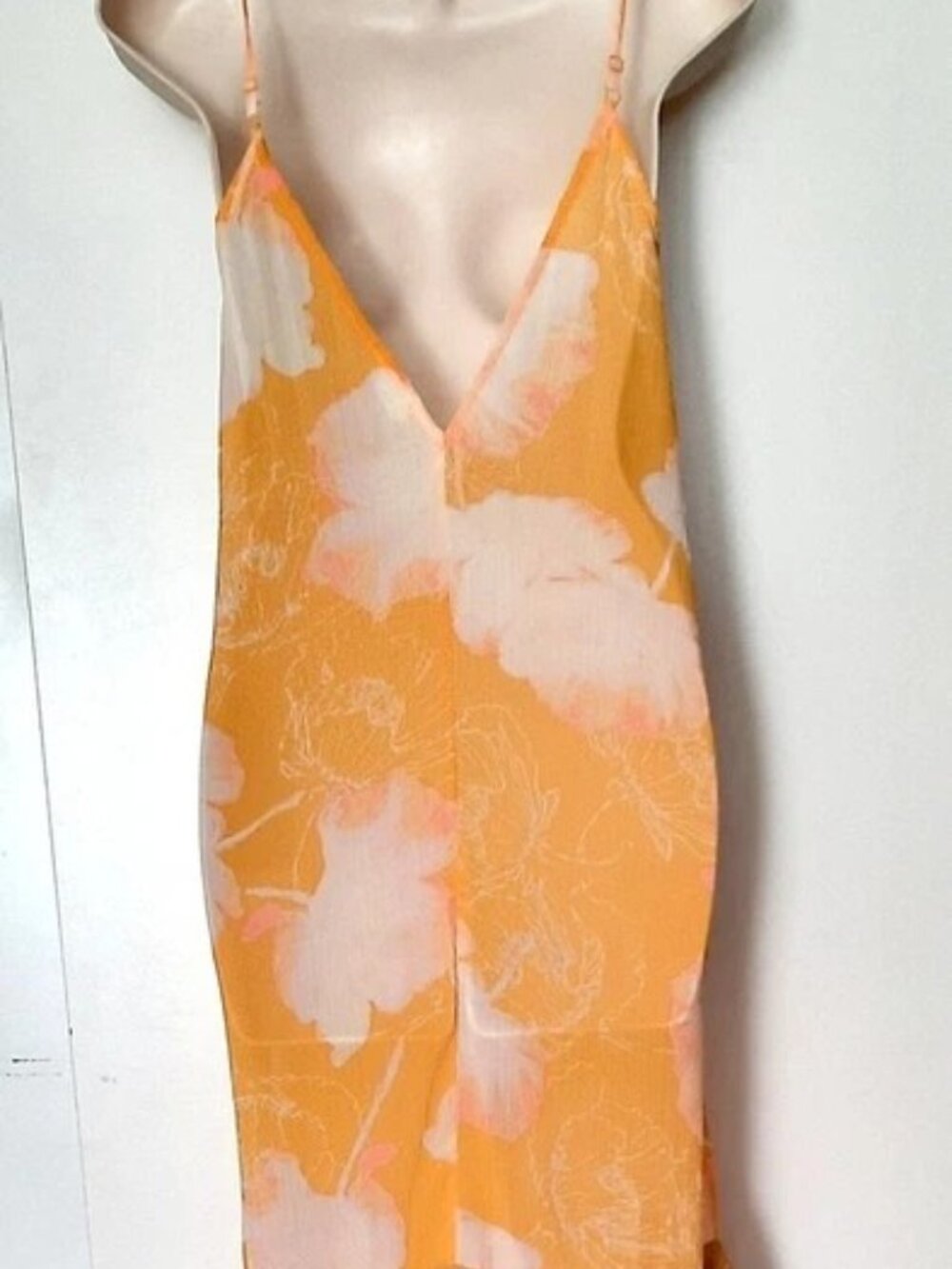 Free People Intimately Make Your Move Maxi Slip Dress Yellow Combo Size XS NWOT - Picture 6 of 13